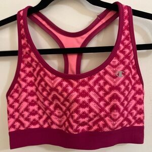 Champion Women's Pink Sports Bra - Medium